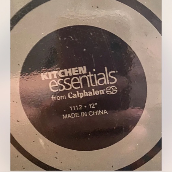 kitchen essentials 12” Round Black Grill Non-stick Frying Pan Skillet - Picture 5 of 6